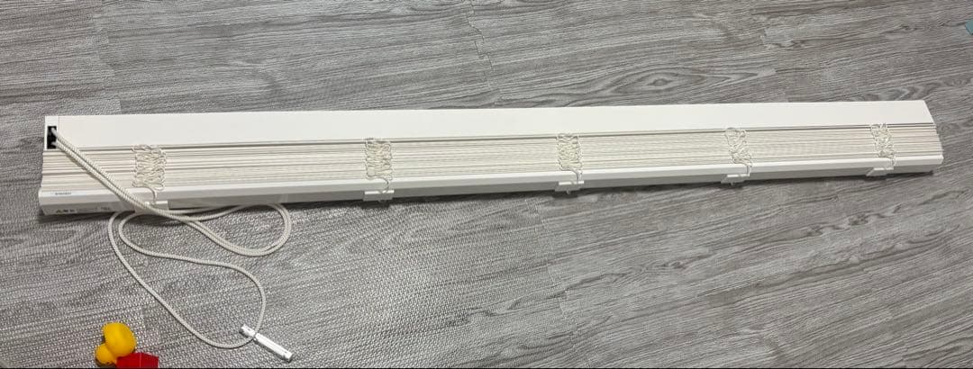 [美品]ニチベイ バンブーブラインド スノーホワイト ループコード左