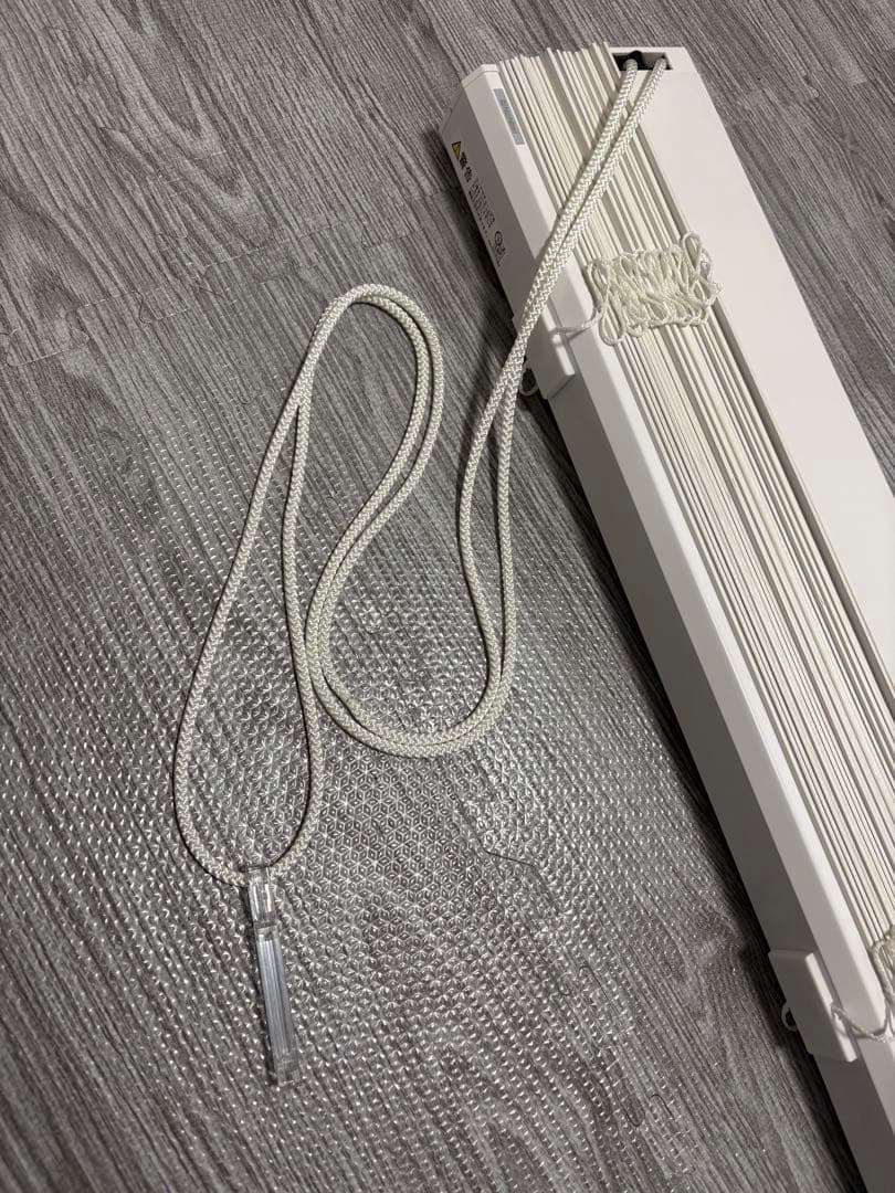 [美品]ニチベイ バンブーブラインド スノーホワイト ループコード左