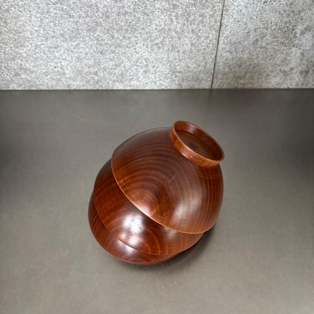 《ほぼ新品》【我戸幹男商店】山中漆器　飯椀　　桜　老舗　茶碗