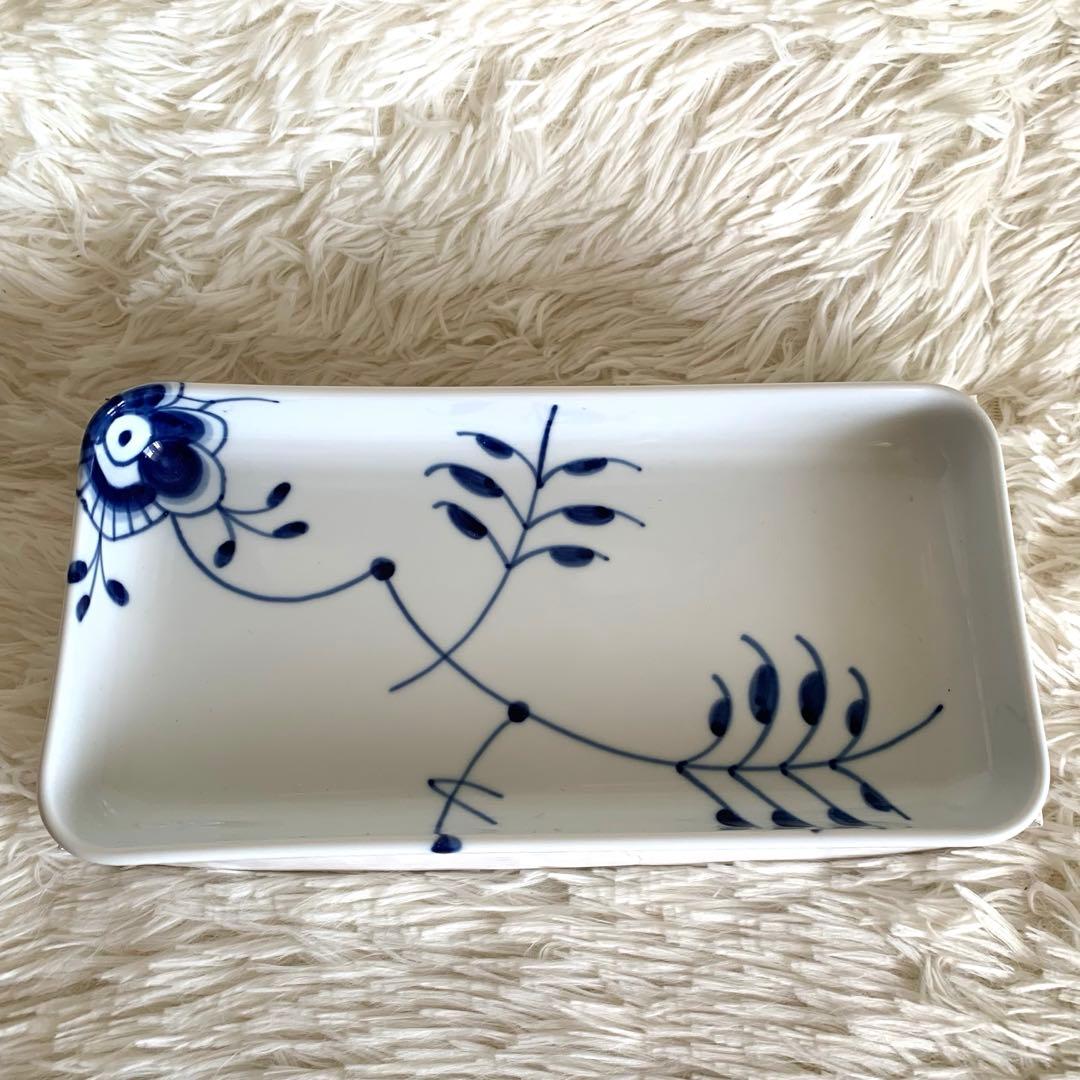 未使用❣️ロイヤルコペンハーゲン　ブルーフルーテッド　スクエア　デッシュ　24cm