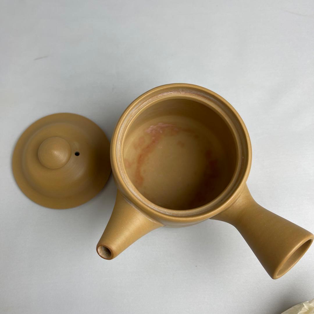 常滑焼　急須　石仙　「古竹」彫リ　茶器　茶道具　煎茶道具