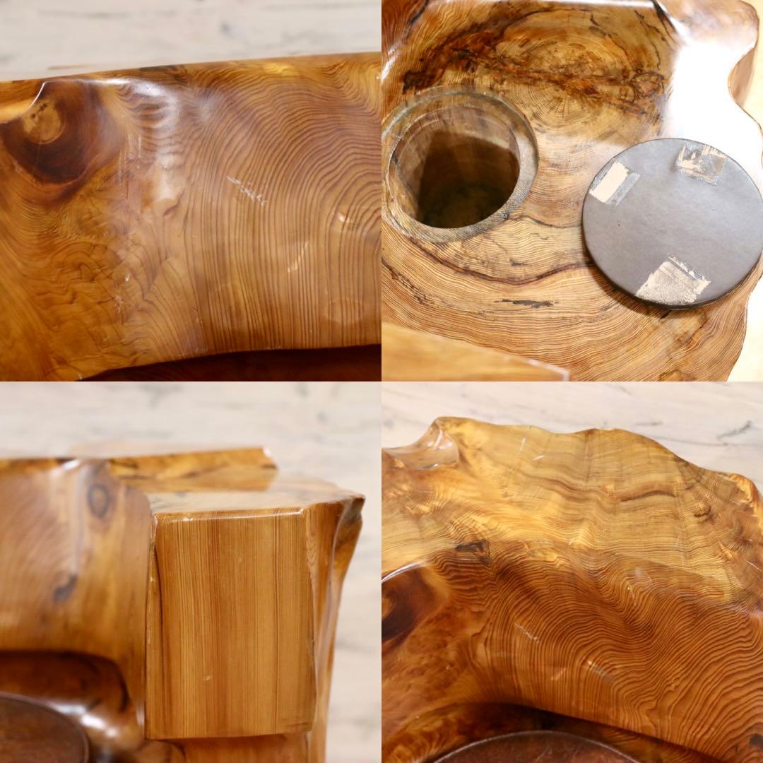 GMFS327○世界遺産屋久杉 大臣椅子 スツール 椅子 無垢材 伝統工芸 逸品