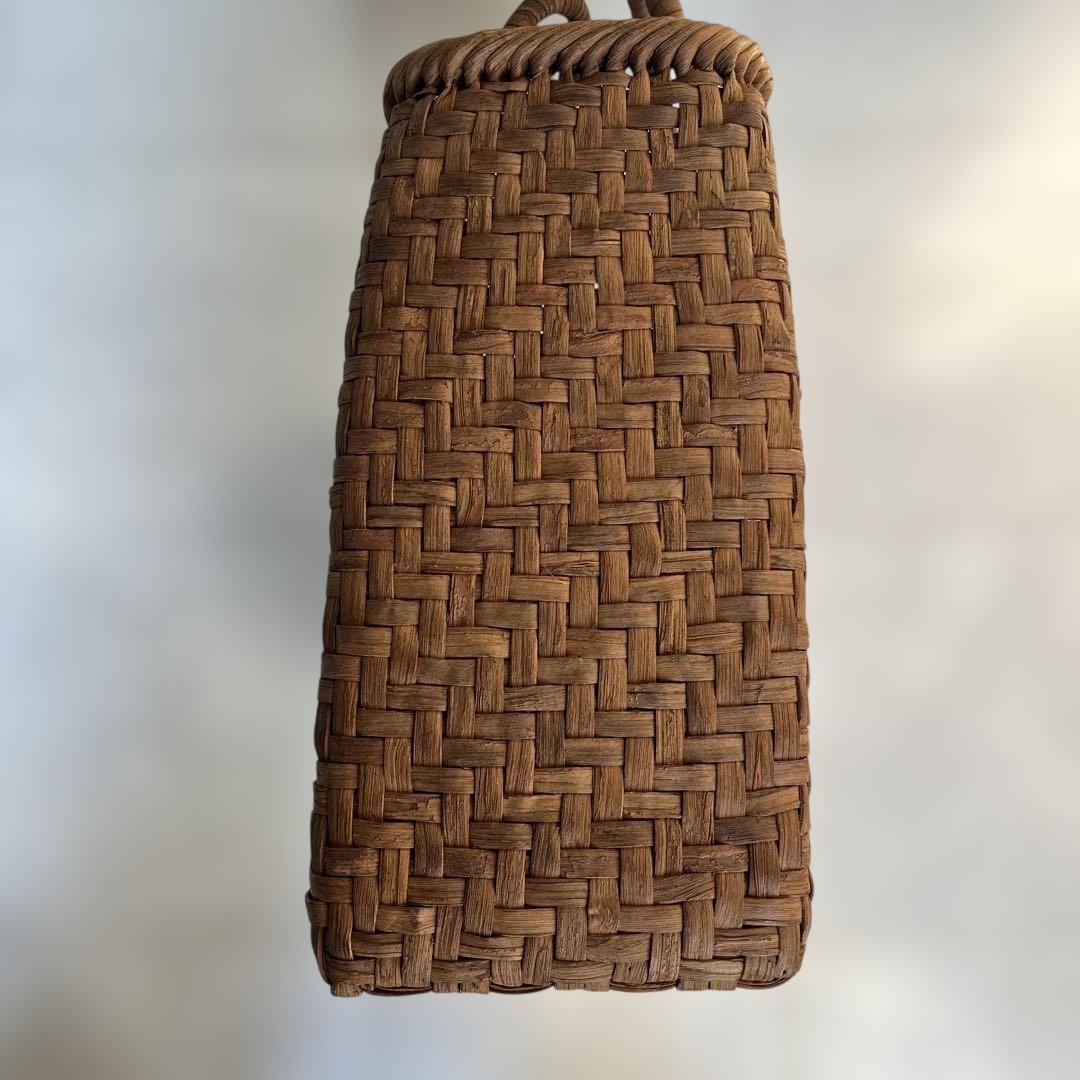 【期間限定SALE】 山葡萄編み込みかごバッグ　特大　純国産