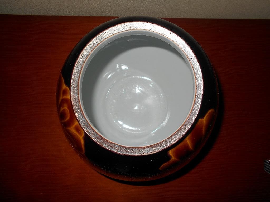 【 九谷焼　為吉 】 九谷焼　深厚釉　花瓶　為吉　:　飾り壺　三ツ井為吉