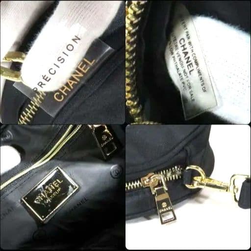 シャネル ナイロン 丸型 黒 スパンコール ショルダーバッグ シャネル