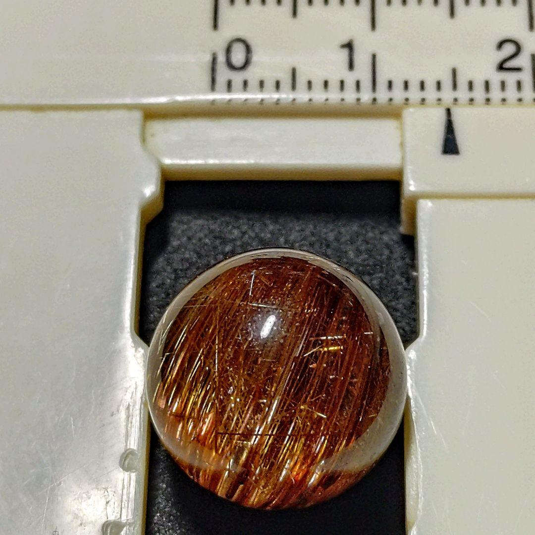 ★リッチキャッツアイブロンズルチル 14.5ミリ珠ビーズD(SA+)