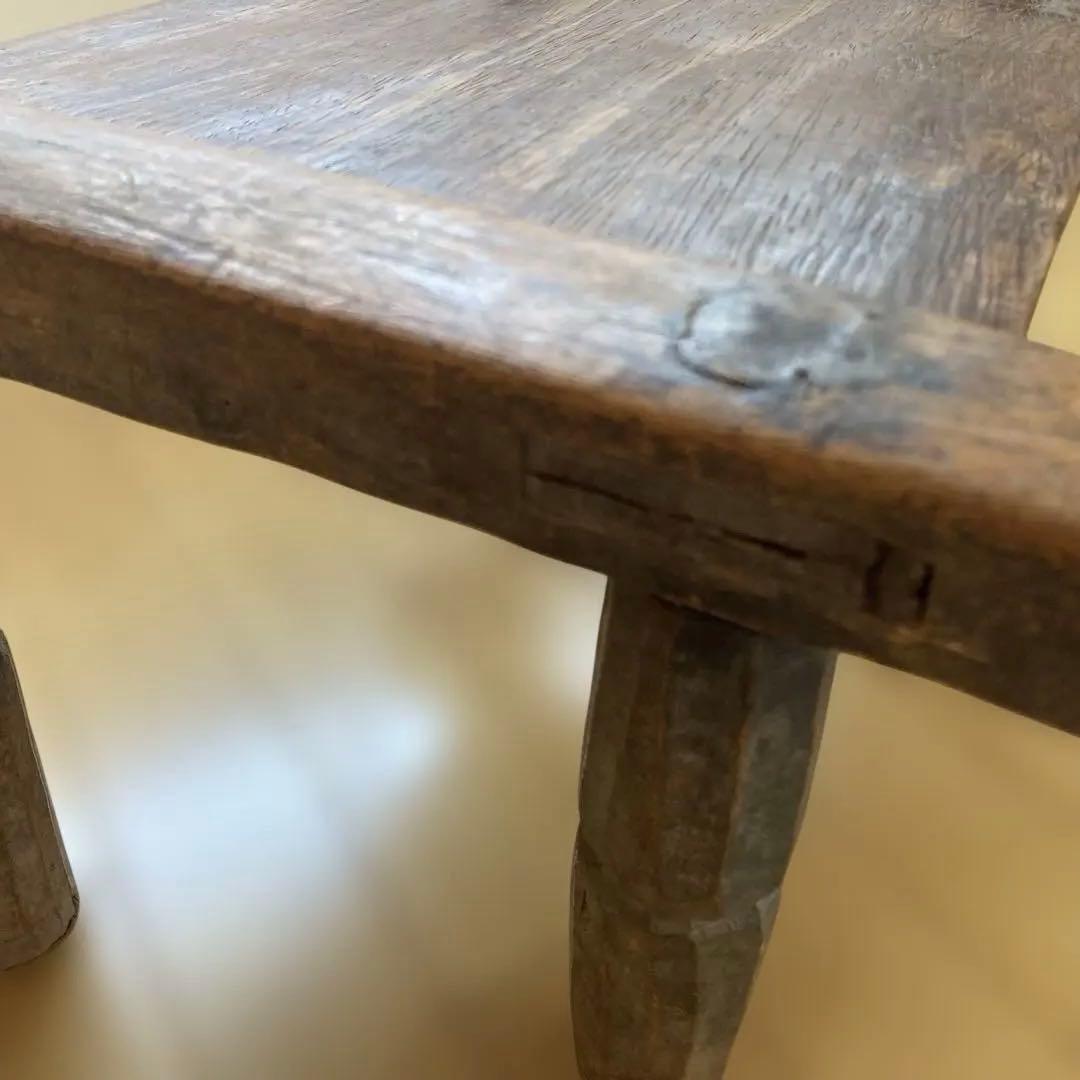 ［アンティーク］アフリカの木製椅子　1脚