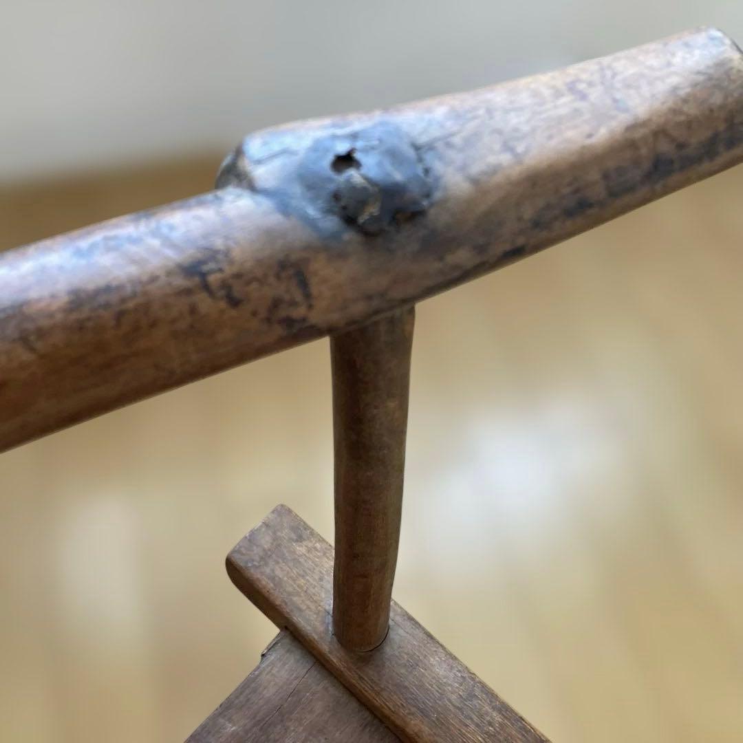 ［アンティーク］アフリカの木製椅子　1脚