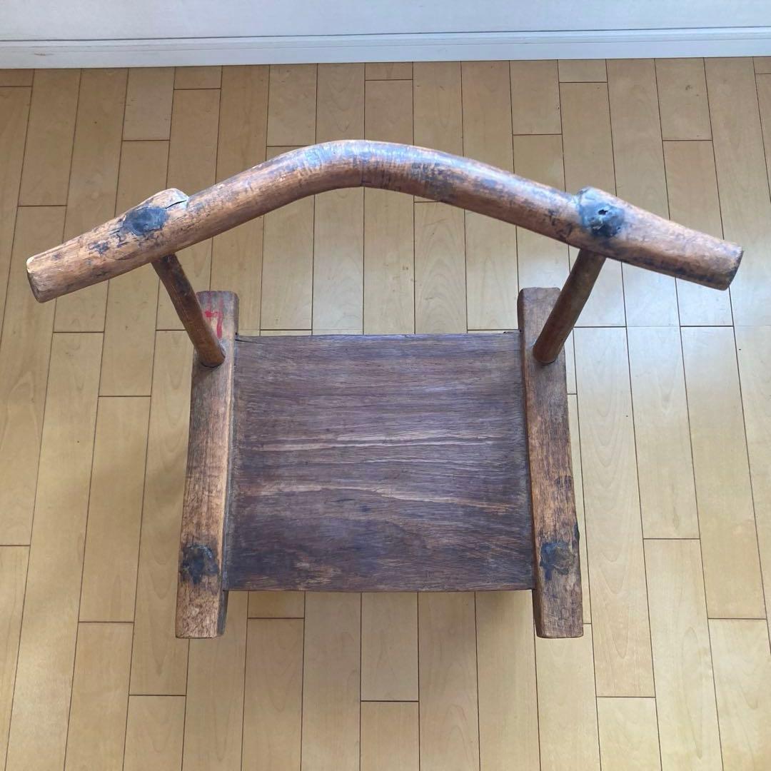 ［アンティーク］アフリカの木製椅子　1脚