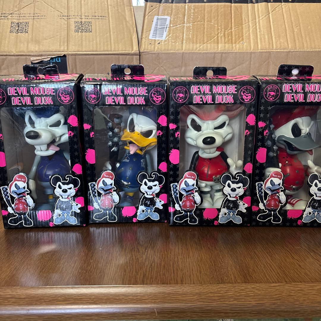 デビルマウス　デビルダック　フィギュア　青カラー　赤カラー　4体セット
