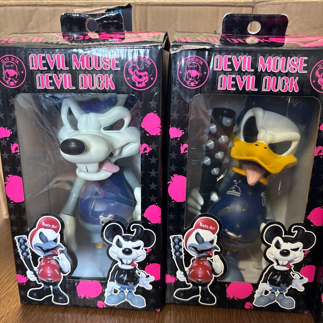 デビルマウス　デビルダック　フィギュア　青カラー　赤カラー　4体セット