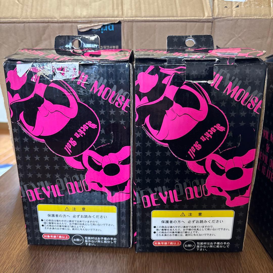 デビルマウス　デビルダック　フィギュア　青カラー　赤カラー　4体セット