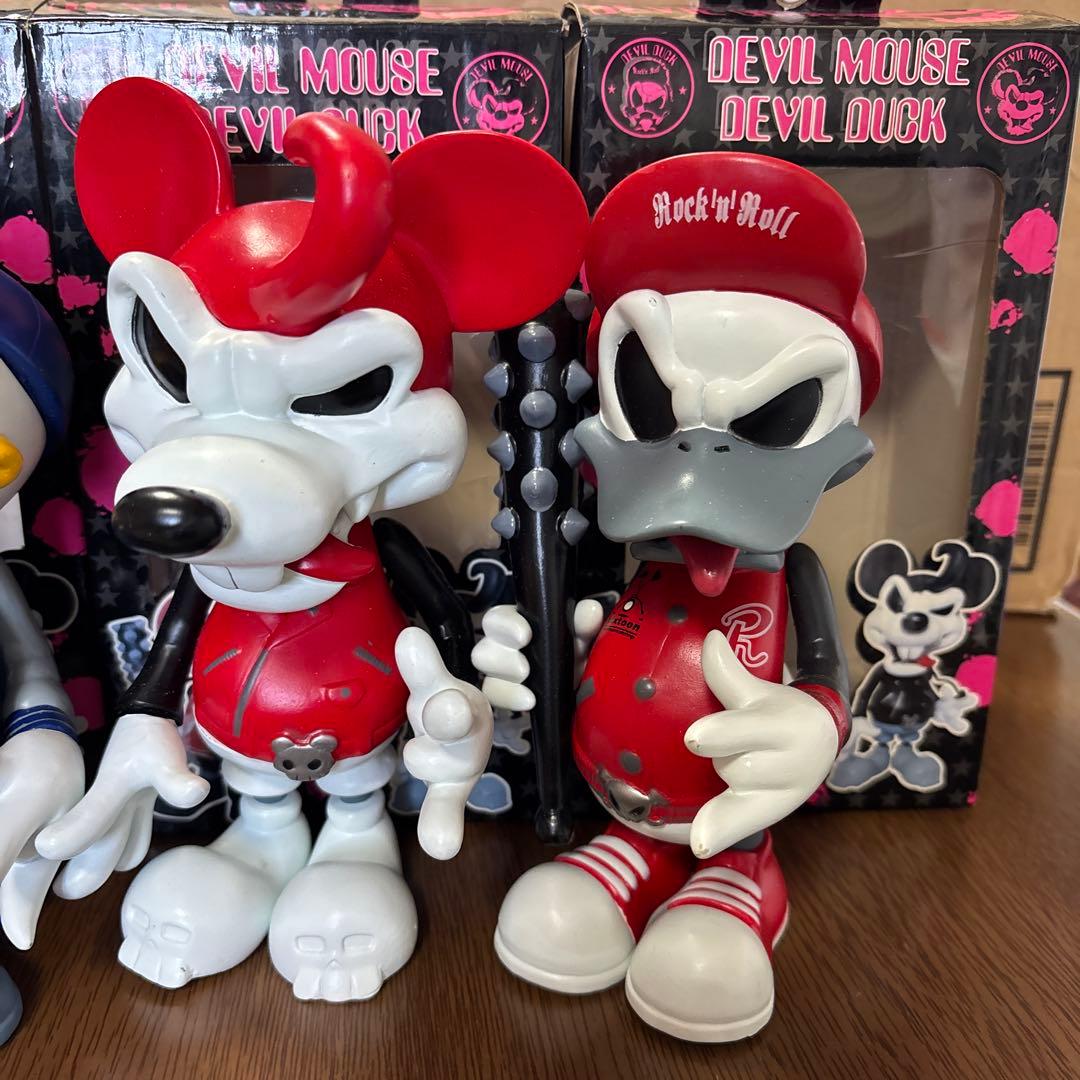 デビルマウス　デビルダック　フィギュア　青カラー　赤カラー　4体セット