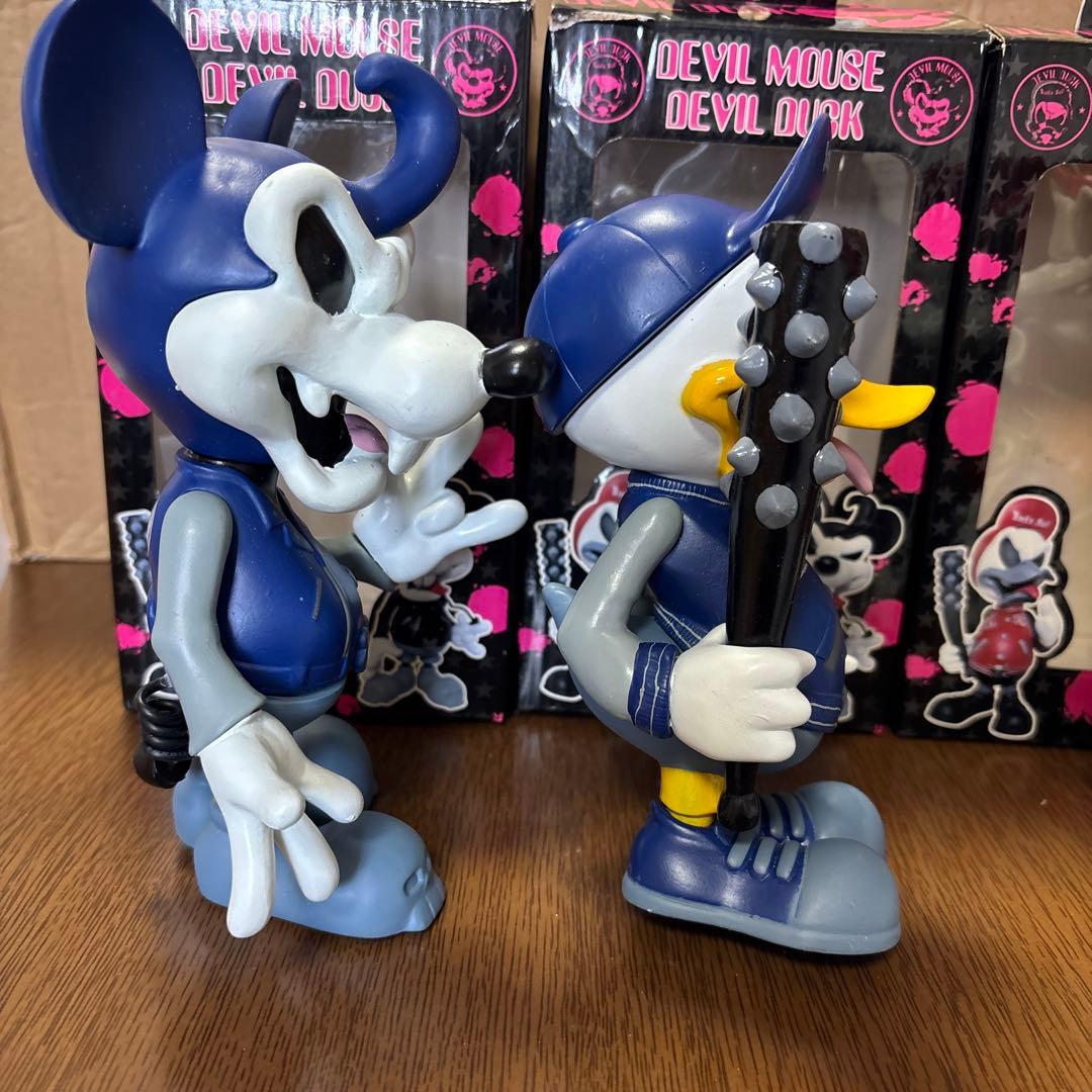 デビルマウス　デビルダック　フィギュア　青カラー　赤カラー　4体セット
