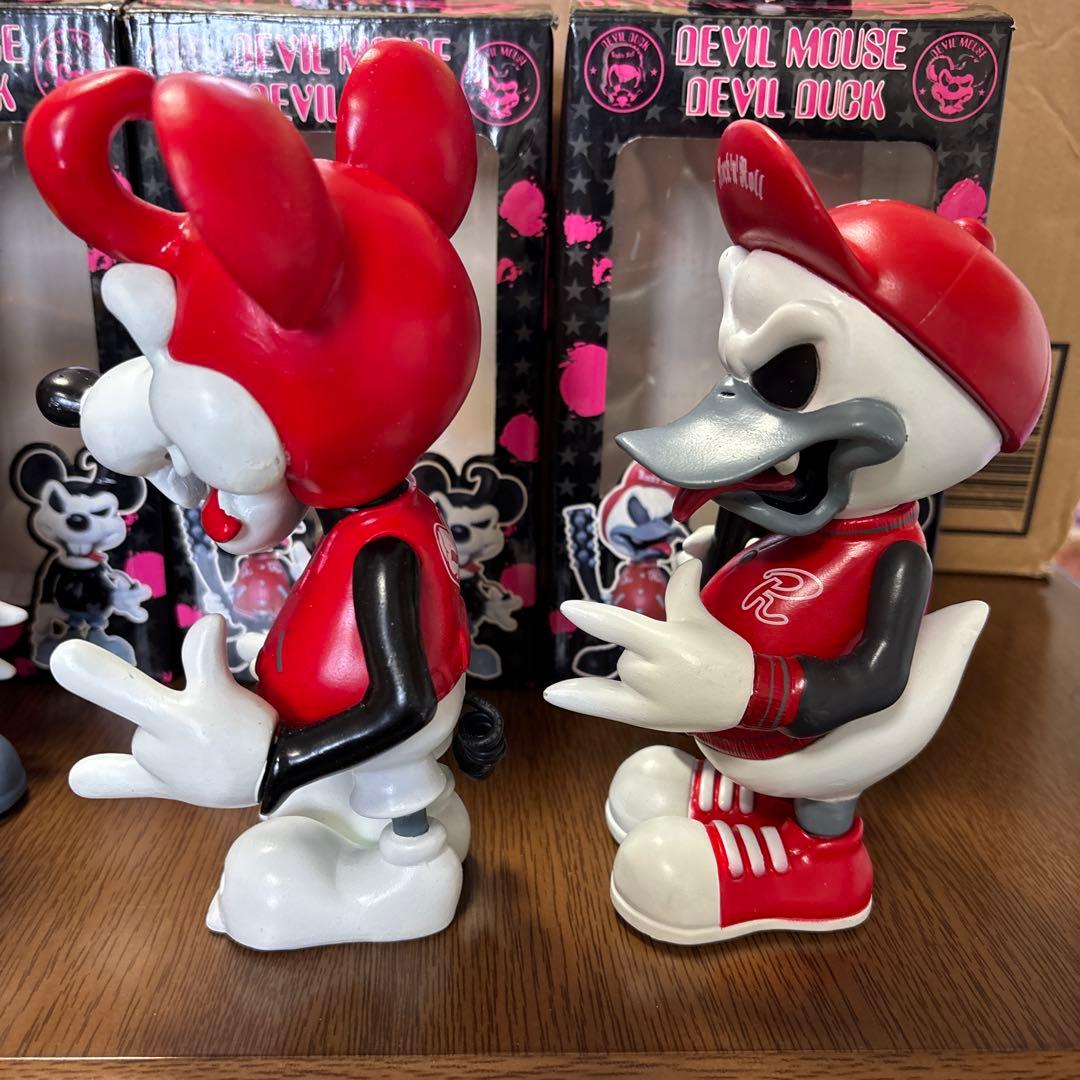 デビルマウス　デビルダック　フィギュア　青カラー　赤カラー　4体セット