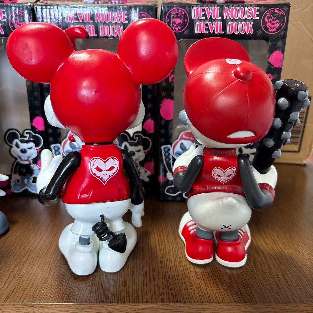 デビルマウス　デビルダック　フィギュア　青カラー　赤カラー　4体セット