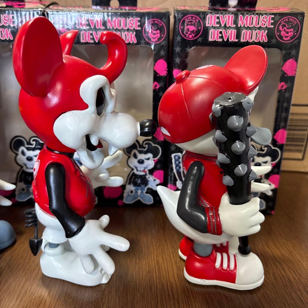 デビルマウス　デビルダック　フィギュア　青カラー　赤カラー　4体セット
