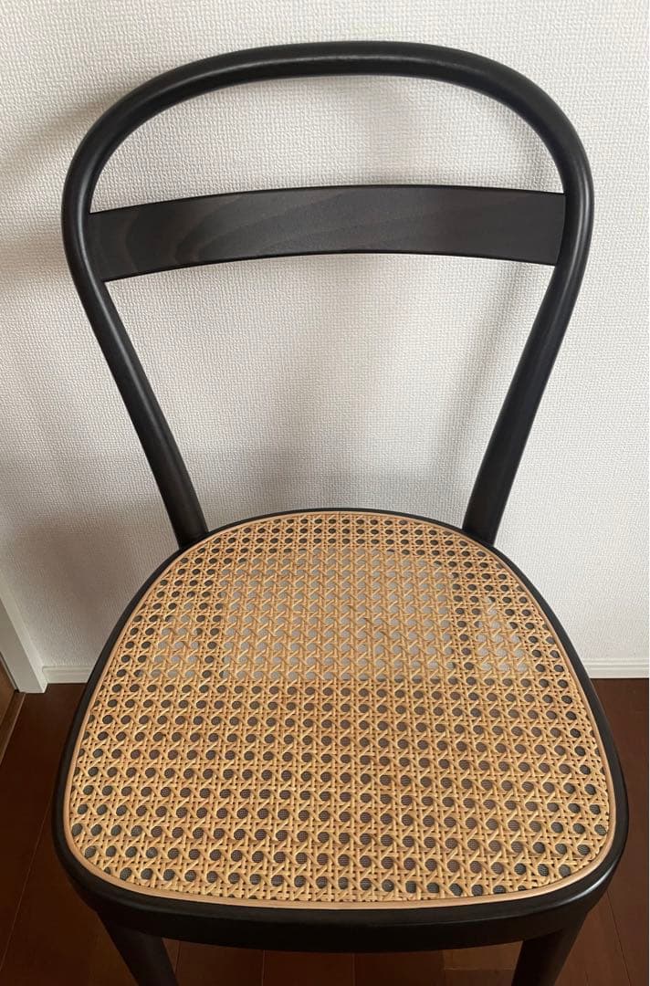 無印良品 　THONET ブナ材曲げ木チェア　藤、ラタン ブラウン
