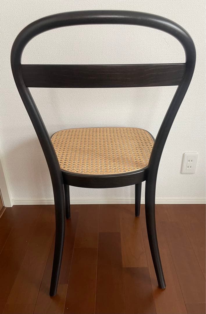 無印良品 　THONET ブナ材曲げ木チェア　藤、ラタン ブラウン