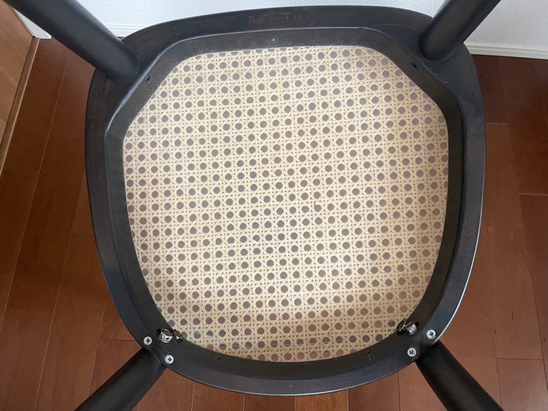 無印良品 　THONET ブナ材曲げ木チェア　藤、ラタン ブラウン