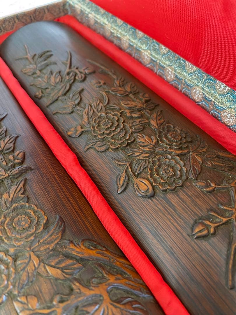 腕枕　腕枕　手置き板　木彫り　中国　書道