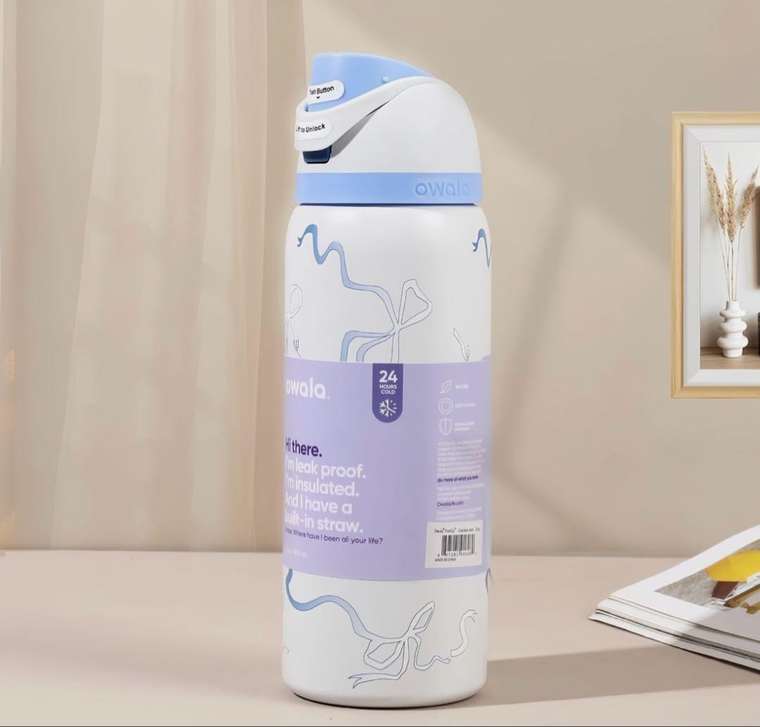 Owala Tied And True Blue Bows 32オンス 水筒