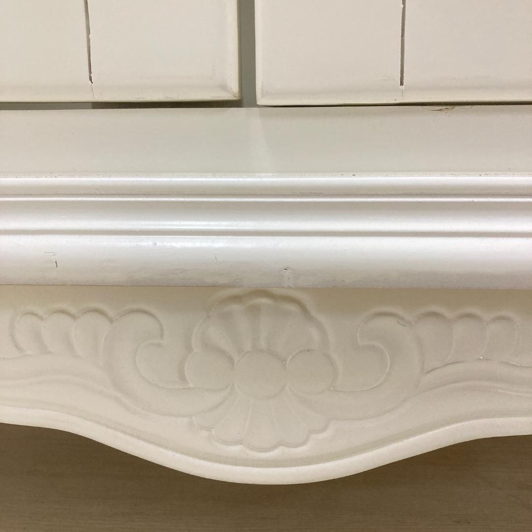 ブックシェルフ　書棚　キャビネット　ホワイトローズ　フレンチテイスト　姫家具