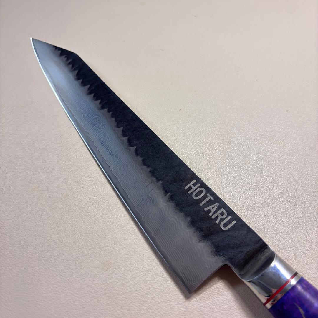 240mm黒打ちダマスカス　(切付型)牛刀シェフナイフ 牛刀【新品】，