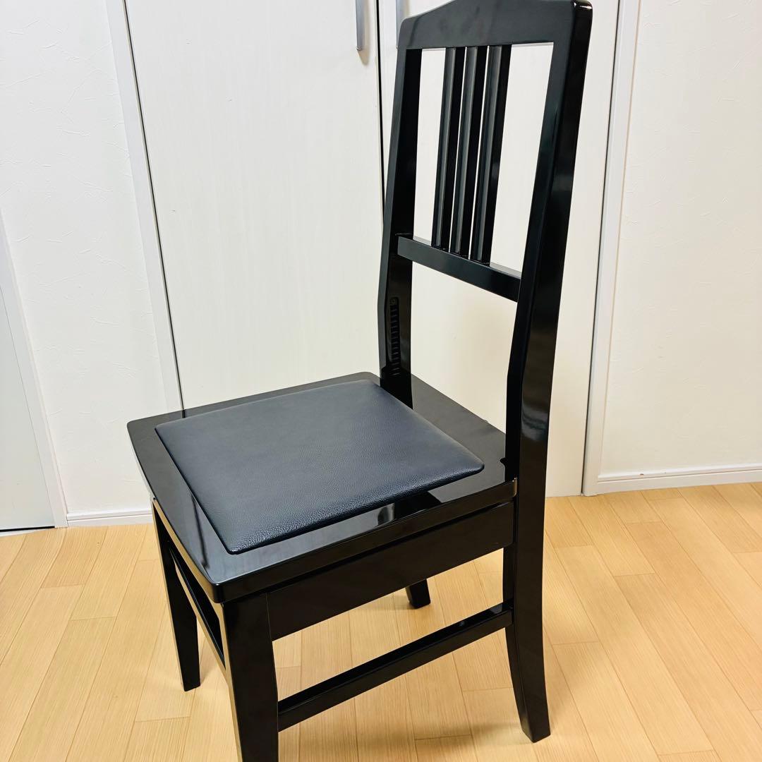 【極美品】名陽木工　MEIYO トムソン椅子　ピアノ椅子　高さ調整機能付き