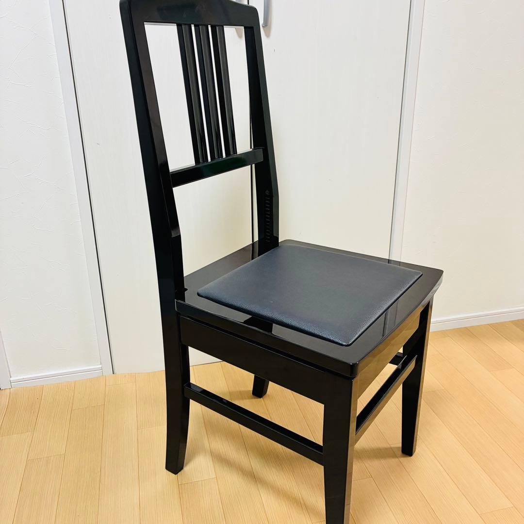 【極美品】名陽木工　MEIYO トムソン椅子　ピアノ椅子　高さ調整機能付き