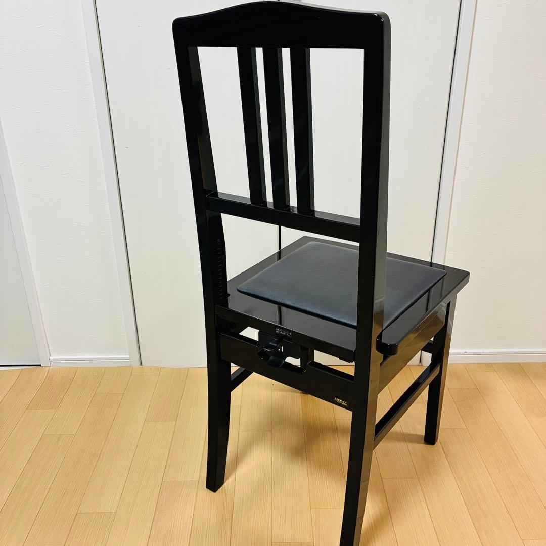 【極美品】名陽木工　MEIYO トムソン椅子　ピアノ椅子　高さ調整機能付き