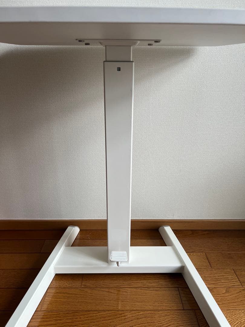 無段階昇降 スタンディングデスク パソコンデスク ホワイト70〜106.5cm