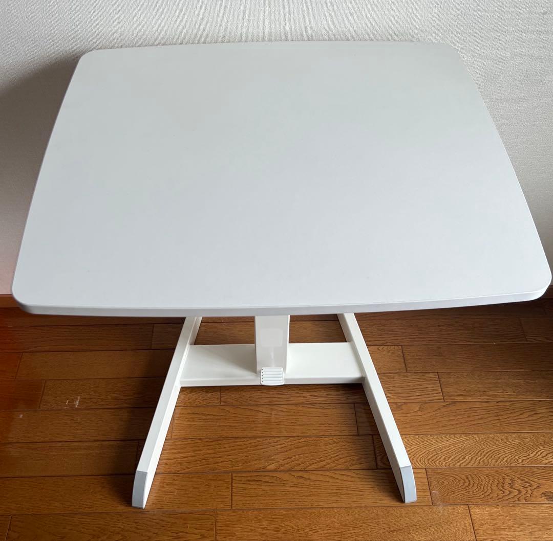 無段階昇降 スタンディングデスク パソコンデスク ホワイト70〜106.5cm