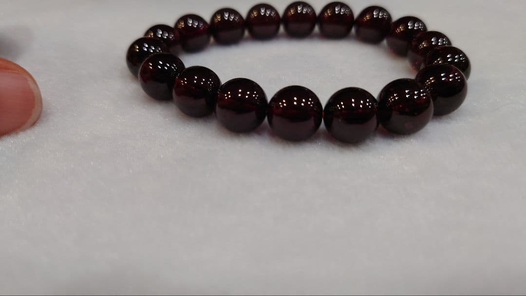 最高級ロードライトガーネット　ブレスレット