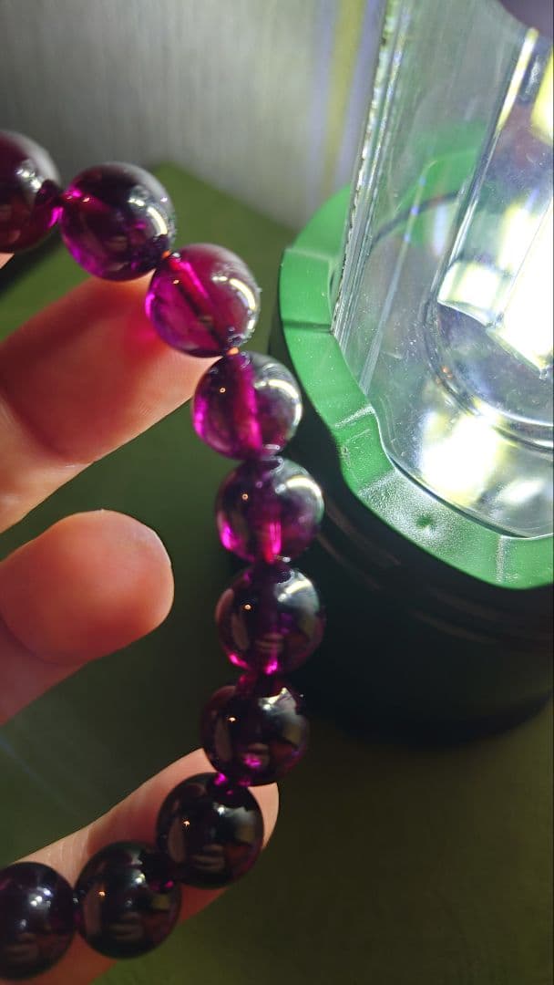 最高級ロードライトガーネット　ブレスレット