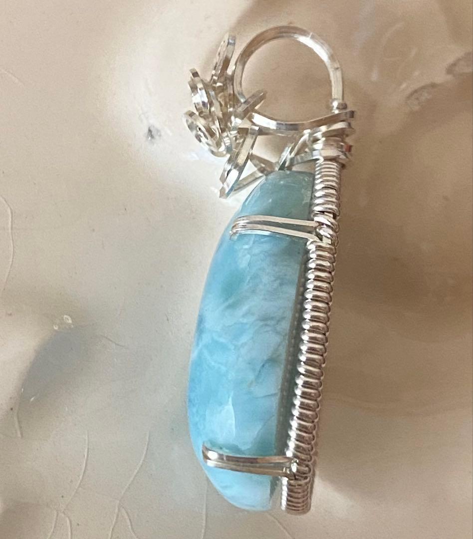 ハンドメイドペンダントトップ⭐︎ラリマー