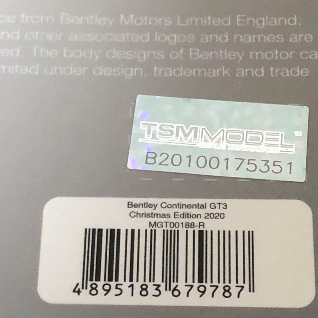 MINI GT　ベントレーコンチネンタル GT3　クリスマスエディション2020