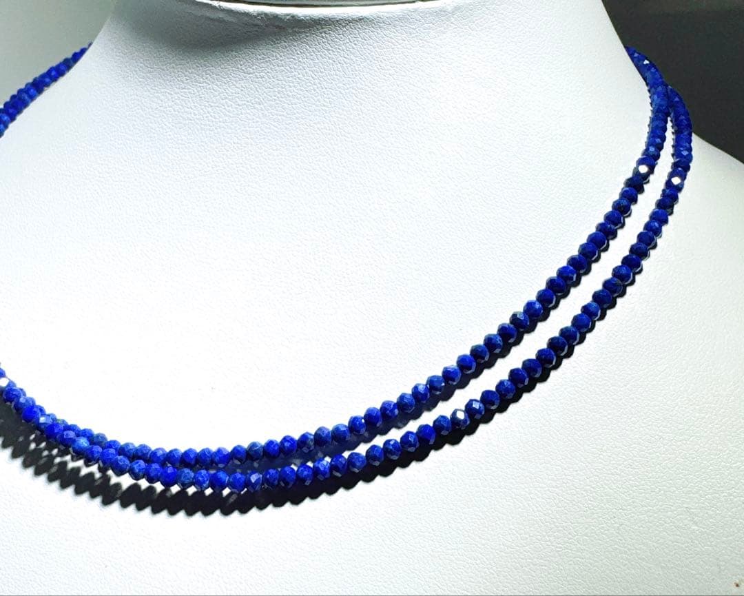 ラピスラズリネックレスロング80センチアジャスター5センチNO25-2517