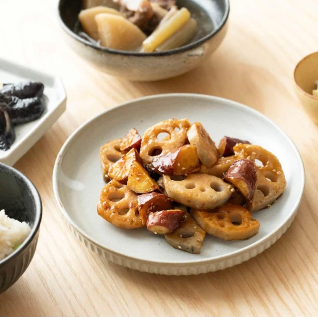 スタジオm＊稲穂6寸皿 × 飯碗小平＊