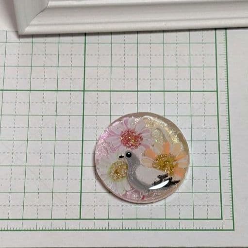 鳩　レジンヘアゴム　春色　花