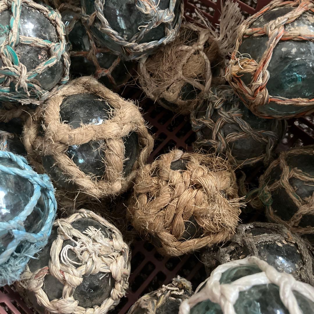 【大量25個】ガラス 浮き球 ビン玉 漁具 レトロ インテリア ガーデニング