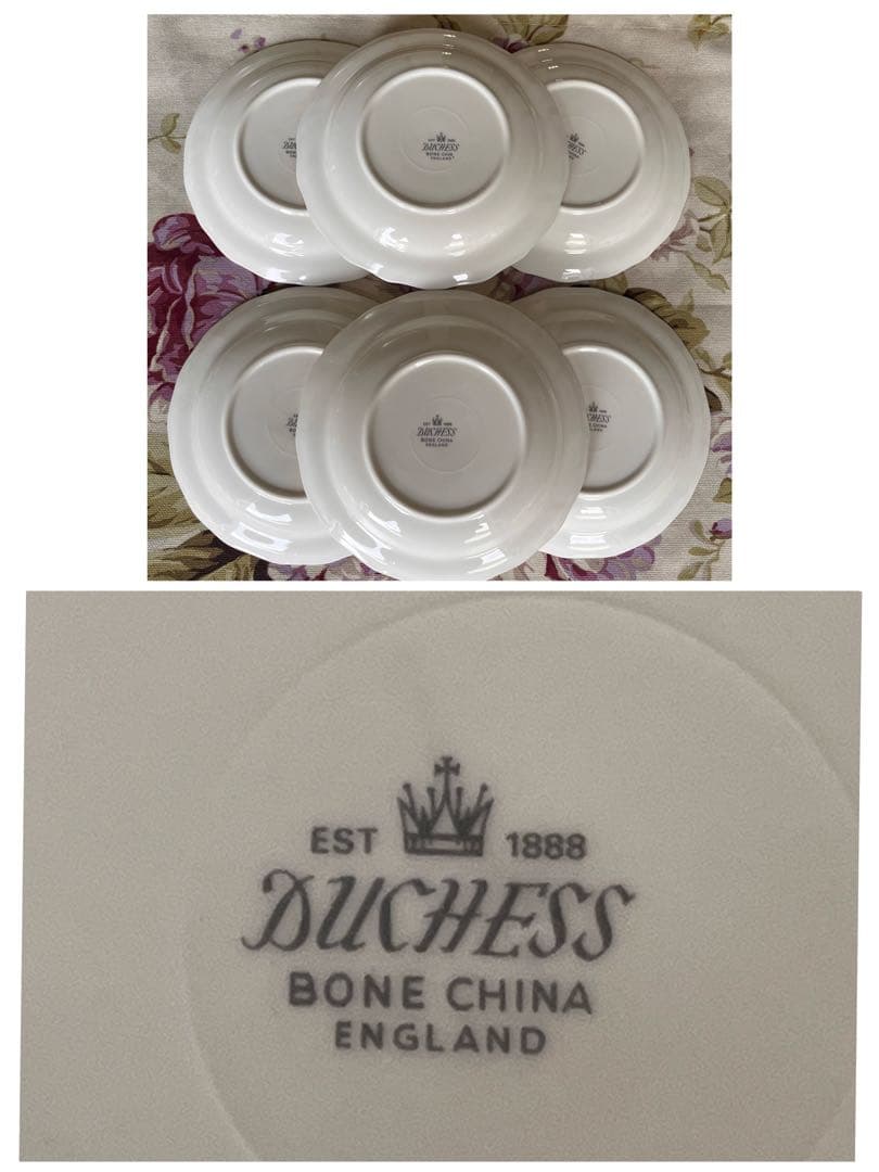 【英国ビンテージ】ダッチェス★クリスマスベル★プチプレート　6枚