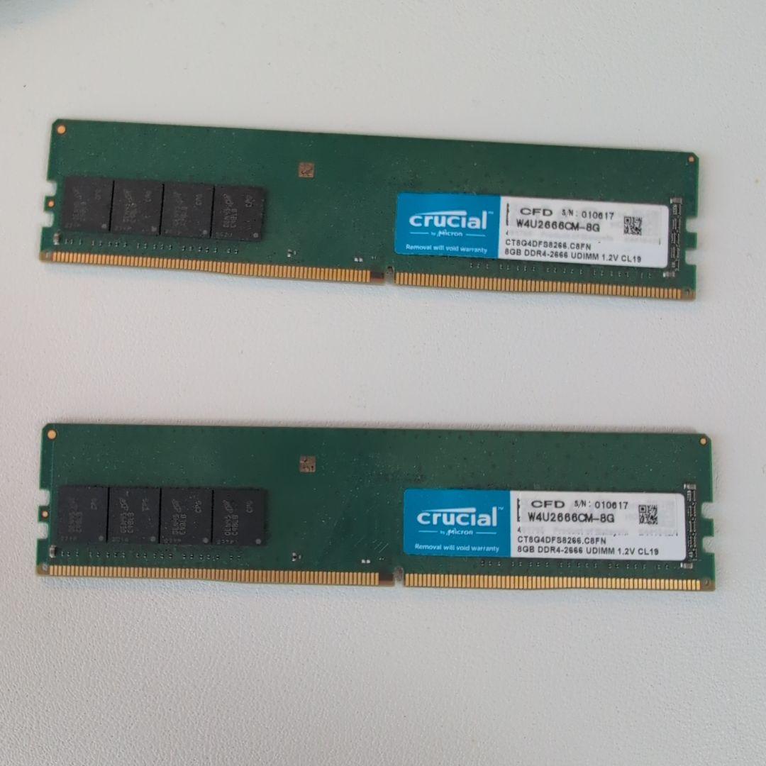 Crucial DDR4 8GB 2666MHz メモリ