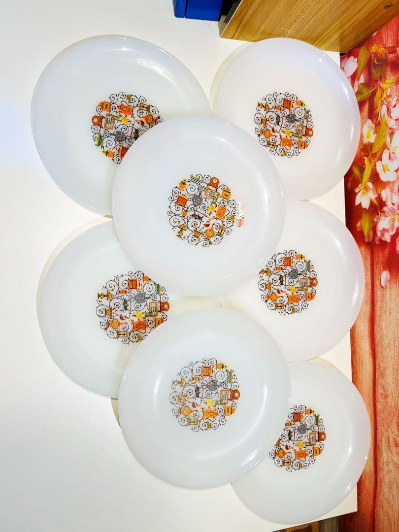 1968-1971年製Fire-Kingファイヤーキング　ディナープレート7枚