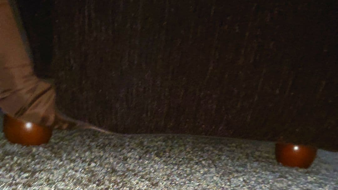 ブラウンファブリック 2人掛けソファ