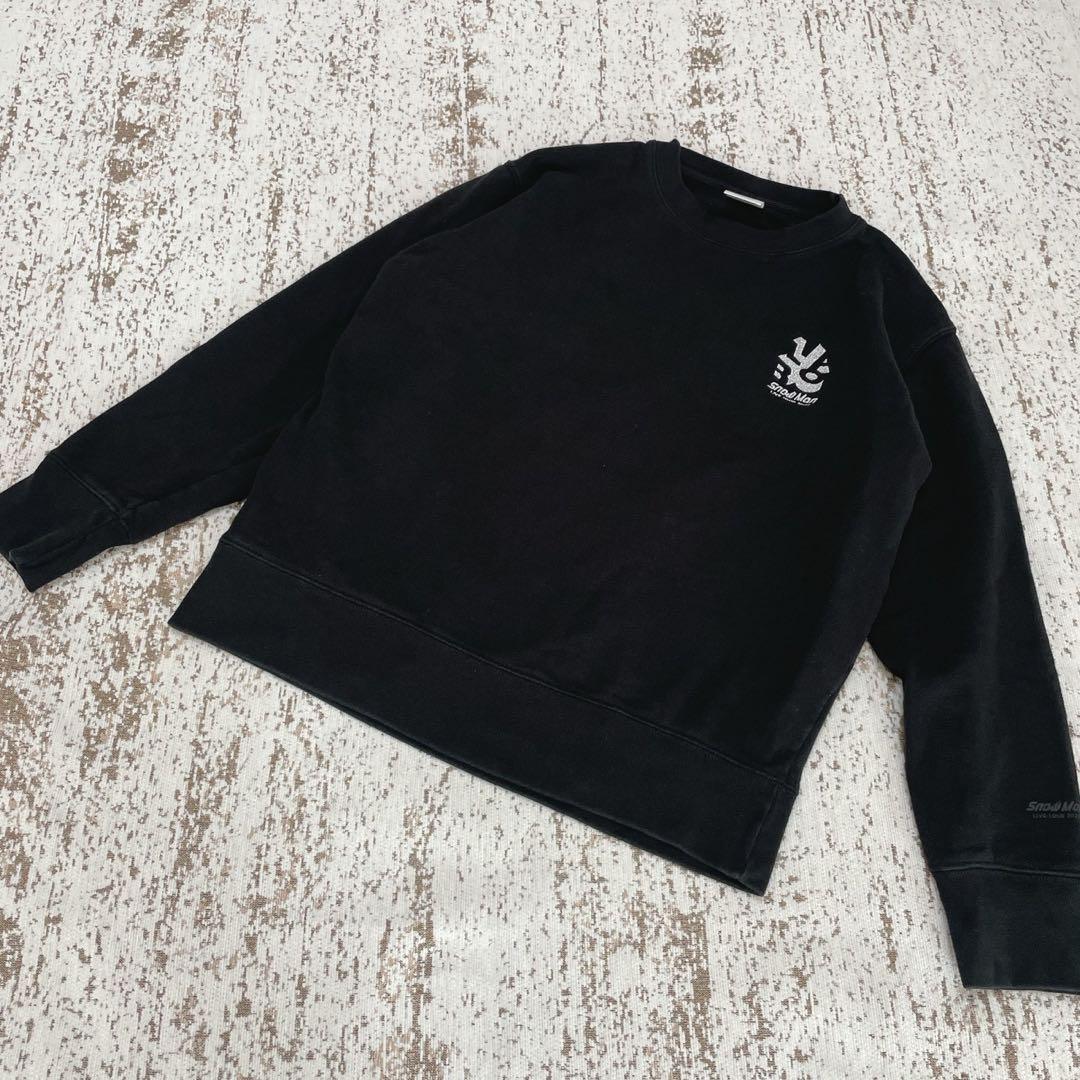 スノーマン 長袖 スウェット 黒 ライブツアー2022 グッズ シンプル