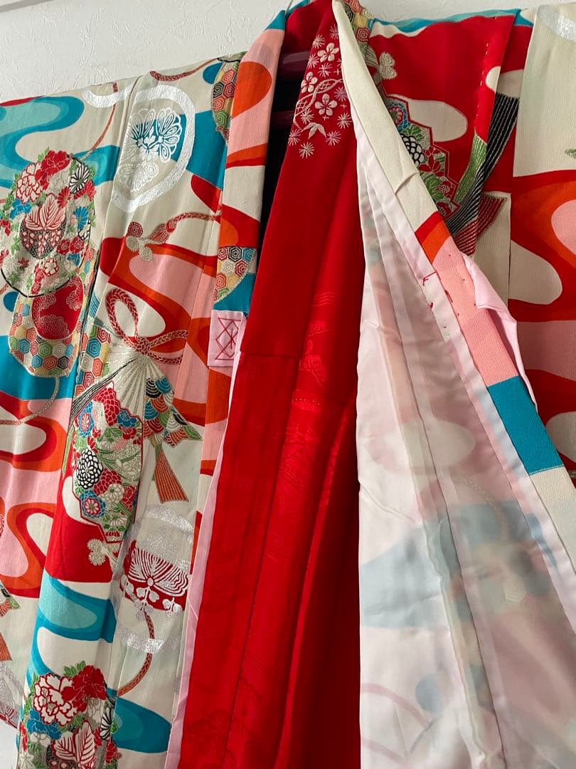 七五三　7歳　アンティークお着物セット