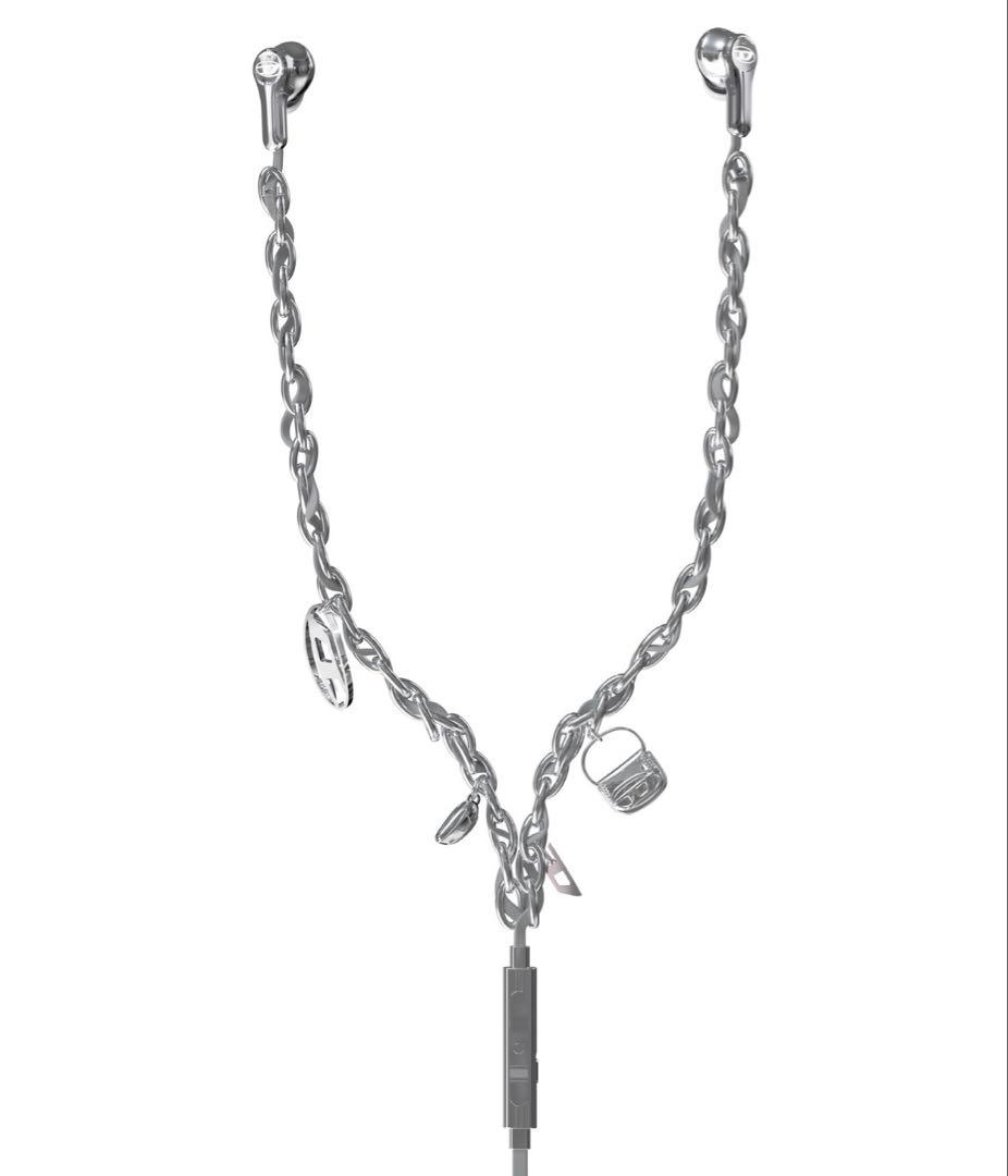 最安値 新品・未使用 DIESEL チェーンデザイン 有線イヤホン