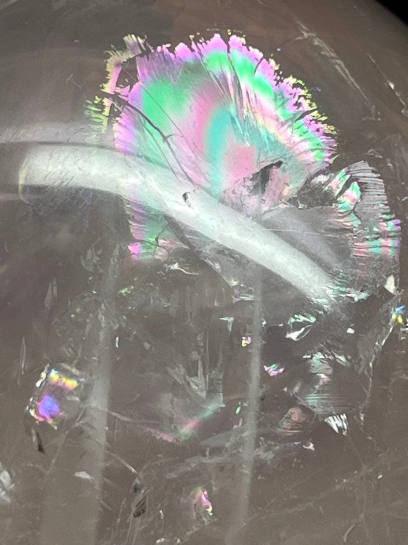 天然石　スターローズクォーツスフィア　大玉約7.7センチ　台座付き⭐️1915