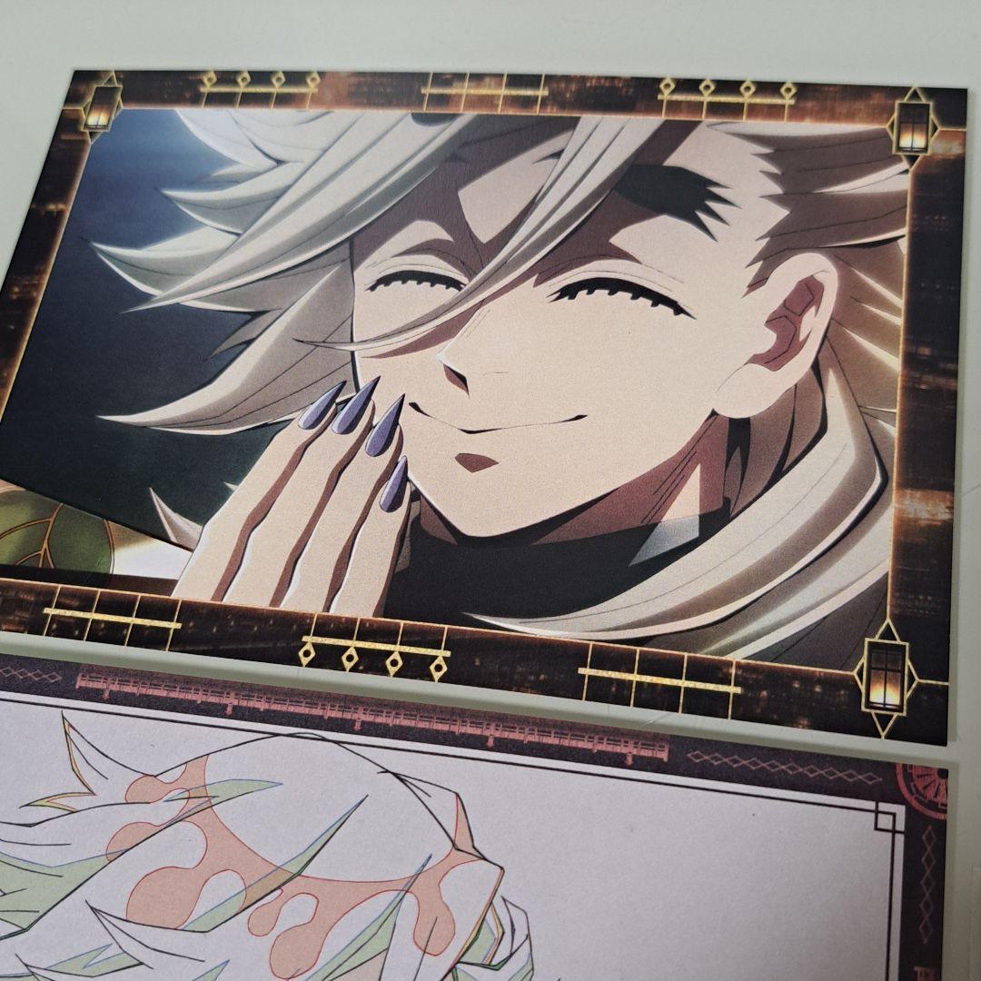 童磨　鬼滅の刃　お楽しみくじ　おすそわけ半券　ポストカード　チェキ　缶バッジ